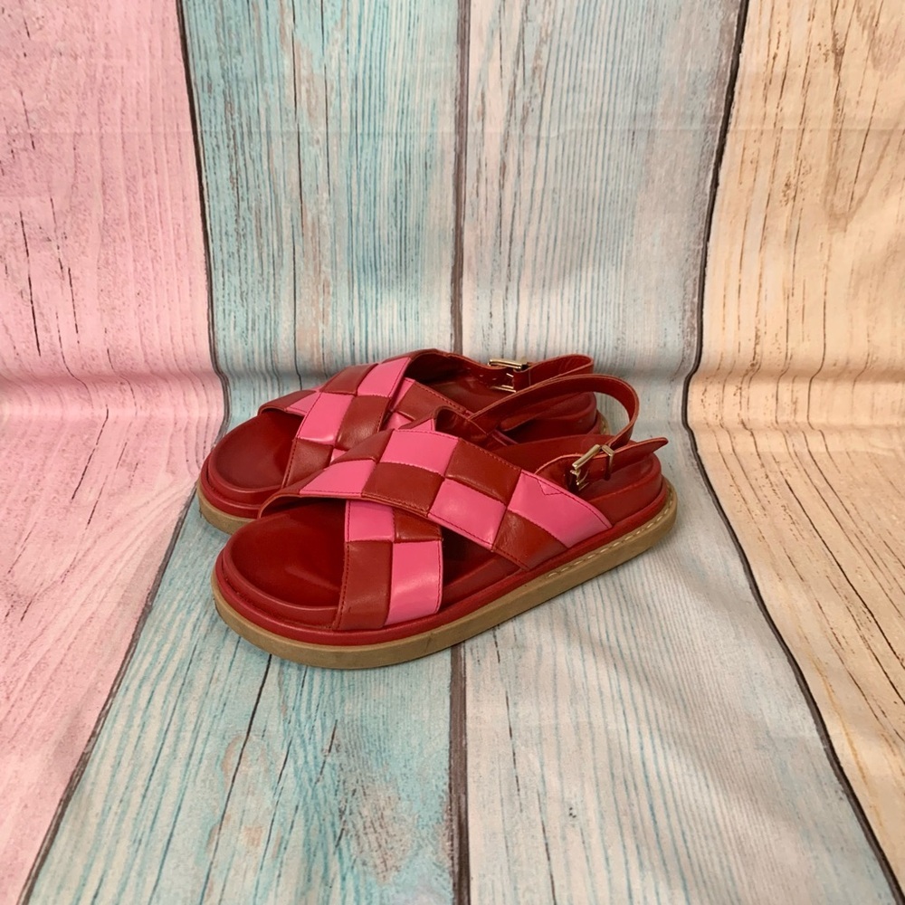 ALOHAS Red and Pink Sandals